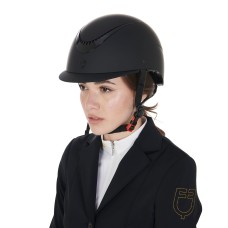 Equestro® jahalna čelada GALAXY SHINY FRAME - črna/črna