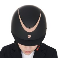 Equestro® jahalna čelada GALAXY SHINY FRAME - črna/rosegold