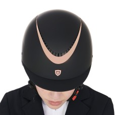 Equestro® jahalna čelada GALAXY SHINY FRAME - črna/rosegold