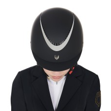 Equestro® jahalna čelada GALAXY SHINY FRAME - črna/srebrna