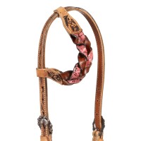 Pool's western uzda na eno uho BRAIDED LEATHER DECORATIONS