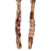 Pool's western uzda na eno uho BRAIDED LEATHER DECORATIONS