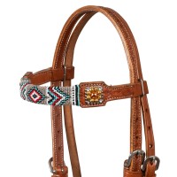 Pool's western uzda NAVAJO BEADED