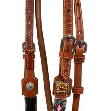 Pool's western uzda NAVAJO BEADED