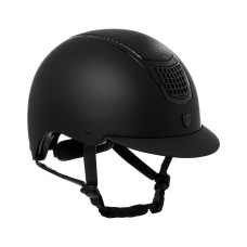 Jahalna čelada EQUESTRO® ECLIPSE PLAIN MATT - CARBON