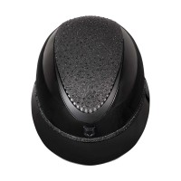 Equestro® jahalna čelada LUXURY WIDE VISOR, črna