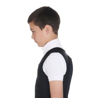 Otroški zaščitni jopič EQUESTRO Back Protector - črn