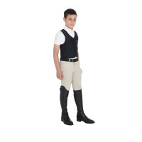 Otroški zaščitni jopič EQUESTRO Back Protector - črn