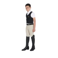 Otroški zaščitni jopič EQUESTRO Back Protector - črn