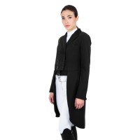 EQUESTRO® dresurni ženski tekmovalni frak - črn