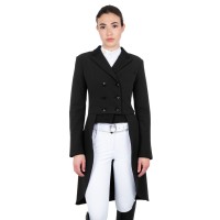 EQUESTRO® dresurni ženski tekmovalni frak - črn