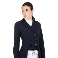 EQUESTRO® dresurni ženski tekmovalni frak- temno moder