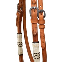 Bosal z uzdo in mecate vajetmi Pool's WHITE TASSEL