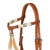Bosal z uzdo in mecate vajetmi Pool's WHITE TASSEL