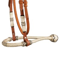 Bosal z uzdo in mecate vajetmi Pool's WHITE TASSEL