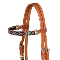 Bosal z uzdo in mecate vajetmi Pool's BURGUNDY PEARLS