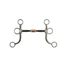 Pool's snaffle brzda z vzvodi ROLLER COPPER