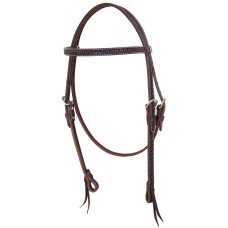 Western uzda Pool's SNAKE TOOLING BROWBAND