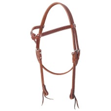 Western uzda Pool's BASKET TOOLING BROWBAND