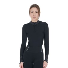 Tehnična majica z dolgimi rokavi EQUESTRO rhinestones