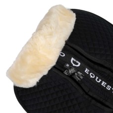 EQUESTRO® korekcijska bombažna podloga SHEEPSKIN - z vložki BLACK/NATURAL