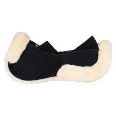 EQUESTRO® korekcijska bombažna podloga SHEEPSKIN - z vložki BLACK/NATURAL