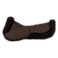 EQUESTRO® korekcijska bombažna podloga SHEEPSKIN - z vložki BROWN/BROWN