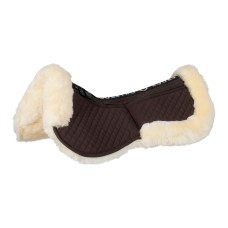 EQUESTRO® korekcijska bombažna podloga SHEEPSKIN - z vložki BROWN/NATURAL
