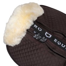 EQUESTRO® korekcijska bombažna podloga SHEEPSKIN - z vložki BROWN/NATURAL