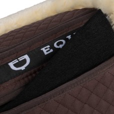 EQUESTRO® korekcijska bombažna podloga SHEEPSKIN - z vložki BROWN/NATURAL