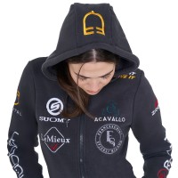 Ženski hoodie MULTILOGO, grey