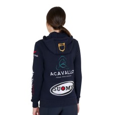Ženski hoodie MULTILOGO, navy blazer