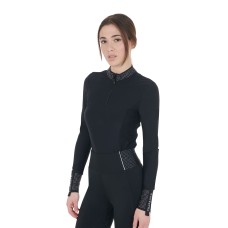 Tehnična majica z dolgimi rokavi EQUESTRO rhinestones