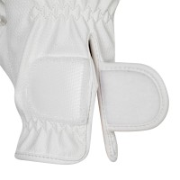 Jahalne rokavice EQUESTRO® SOFT GLITTER LOGO BELE