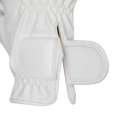 Jahalne rokavice EQUESTRO® SOFT GLITTER LOGO BELE
