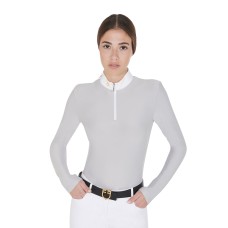 EQUESTRO® ženska tehnična tekmovalna majica TECHNICAL FLEECE, dolg rokav EQUESTRO® ženska tehnična tekmovalna majica TECHNICAL FLEECE, dolg rokav