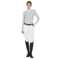 EQUESTRO® ženska tehnična tekmovalna majica TECHNICAL FLEECE, dolg rokav