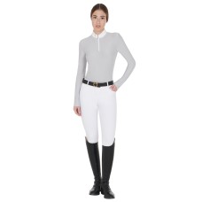 EQUESTRO® ženska tehnična tekmovalna majica TECHNICAL FLEECE, dolg rokav