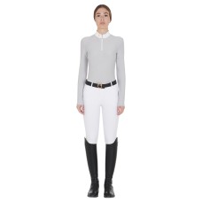 EQUESTRO® ženska tehnična tekmovalna majica TECHNICAL FLEECE, dolg rokav