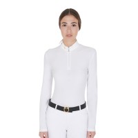 EQUESTRO® ženska tehnična tekmovalna majica TECHNICAL FLEECE, dolg rokav
