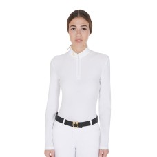 EQUESTRO® ženska tehnična tekmovalna majica TECHNICAL FLEECE, dolg rokav