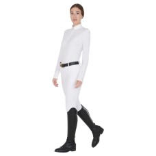 EQUESTRO® ženska tehnična tekmovalna majica TECHNICAL FLEECE, dolg rokav