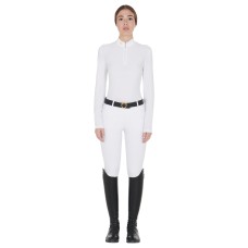 EQUESTRO® ženska tehnična tekmovalna majica TECHNICAL FLEECE, dolg rokav