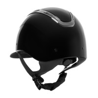 Equestro® jahalna čelada Apocalypse Glossy, črna-srebrna