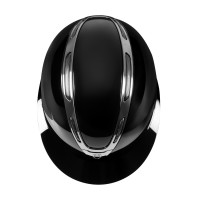 Equestro® jahalna čelada Apocalypse Glossy, črna-srebrna