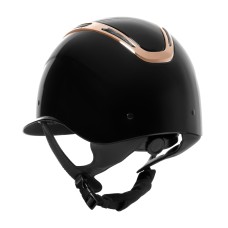 Equestro® jahalna čelada Apocalypse Glossy, črna-rosegold