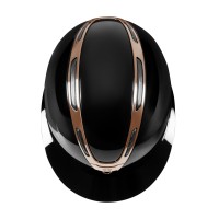 Equestro® jahalna čelada Apocalypse Glossy, črna-rosegold