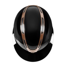 Equestro® jahalna čelada Apocalypse Glossy, črna-rosegold