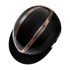 Equestro® jahalna čelada Apocalypse Glossy, črna-rosegold