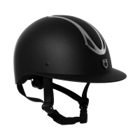 Equestro® jahalna čelada AZAEL BLACK - GUNMETAL, širok vizir